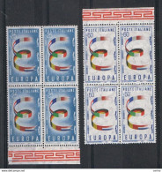 REPUBBLICA:  1957  EUROPA  CEPT  -  S. CPL. 2  VAL. BL. 4  N. -  SASS. 817/18 - 1957