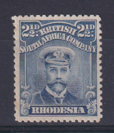 Rhodesia - BSAC: 1913/22   Admiral    SG200    2½d    Cobalt     MH - Otros & Sin Clasificación