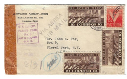 Cuba CENSORED AIRMAIL COVER To USA WWII 1943 - Aéreo
