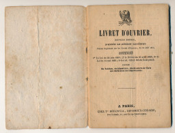 FRANCE - Livret D'Ouvrier - Préfecture Du Gard, Louis NOGUES, Serrurier - Cachets Divers Dont Forges Fonderies Gard 1864 - Documents Historiques