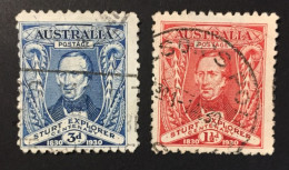 1930 - Australia - Centenary Of Exploration Of Murray River By Captain Sturt - Used - Used Stamps
