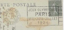 1924  Jeux Olympiques De Paris: 9 Juillet " Paris XV Place Chopin": Athlétisme: Finales 200m, 110m Haie.." - Verano 1924: Paris