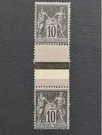 Yvert 103b **  Neuf Avec Gomme Type 1 ** Et Type 2 * - 1898-1900 Sage (Type III)