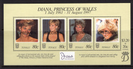 Tuvalu 1998 Diana, Princess Of Wales Commemoration - SPECIMEN - MS MNH (SG MS803) - Tuvalu