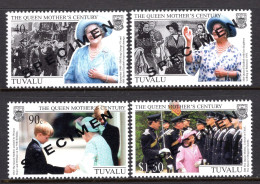 Tuvalu 1999 Queen Elizabeth, The Queen Mother's Century - SPECIMEN - Set MNH (SG 846-849) - Tuvalu