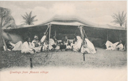 GREETINGS FROM ASSUAN VILLAGE - BEDOUINS IN TENT - Assuan