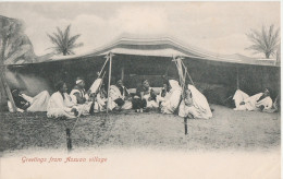 GREETINGS FROM ASSUAN VILLAGE - BEDOUINS IN TENT - Assouan