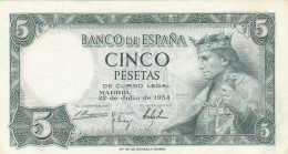 CRBS0902 BILLETE ESPAÑA 5 PESETAS 1951 SIN SERIE MBC - 1-2 Pesetas