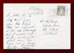 1959 Ireland Eire Postcard Coliemore Harbour And Dalkey Island Posted Dublin To Scotland 2scans - Lettres & Documents