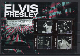 Grenada Block 4v 2010 75th Birthday Elvis Presley MNH - Elvis Presley