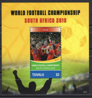 Tuvalu Block 1v 2010 World Football Championship South Africa - Spain Winner MNH - 2010 – África Del Sur