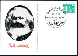 RDA - Entier Postal Privé / DDR - Ganzsachen Mi.Nr. PP 18 - C2/011 SSt Karl-Marx-Stadt 12-4-1983 - Cartes Postales Privées - Oblitérées