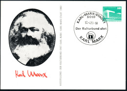 RDA - Entier Postal Privé / DDR - Ganzsachen Mi.Nr. PP 18 - C2/011 SSt Karl-Marx-Stadt 12-4-1983 - Cartoline Private - Usati