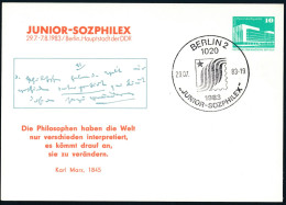 RDA - Entier Postal Privé / DDR - Ganzsachen Mi.Nr. PP 18 -  SSt Berlin 29-7-1983 - Private Postcards - Used