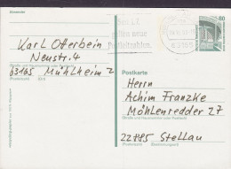 Bundespost Postal Stationery Ganzsache Entier MÜHLHEIM 1993 STELLAU (2 Scans) - Cartes Postales - Oblitérées