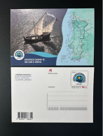 Portugal 2022 Stationery Entier Postal Ganzsache Inteiro Caminho Maritimo Santiago Compostela Boat Ship Bateau - Interi Postali