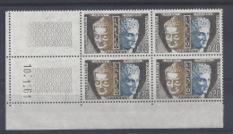 SERVICE N° 22 - Bloc De 4 COIN DATE - NEUF SANS CHARNIERE - 10/1/61 - Dienstmarken