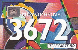 F293 - 10/1992 - 36.72  " GÉOMÉTRIQUE " - 50 SC4 (diamètre Puce Du Verso Ø6) - 1992