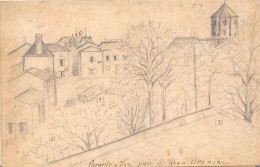 79-FENIOUX- VUE PRISE DE MON GRENIER - CARTE DESSIN - Andere & Zonder Classificatie