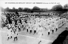 LES HIRONDELLES DEFILE GYMNASTIQUE ANNEE 1936 CP ECRITE -BON ETAT -REF-75-HIROND-6 - Gymnastiek