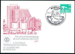 RDA - Entier Postal Privé / DDR - Ganzsachen Mi.Nr. PP 18 - D2/029 SSt Rostock 28-3-1987 - Cartoline Private - Usati