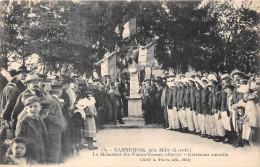 91-DANNEMOIS- PRES DE MILLY- LE MONUMENT DES FRANCS-TIREURS 1870-71 CEREMONIE ANNUELLE - Autres & Non Classés