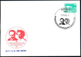 RDA - Entier Postal Privé / DDR - Ganzsachen Mi.Nr. PP 18 - D2/013 SSt Erfurt 23-9-1988 - Cartes Postales Privées - Oblitérées