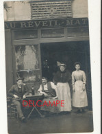 CARTE PHOTO // CAFE RESTAURANT     AU REVEIL MATIN   / ANIMEE / APERITIF - Restaurants