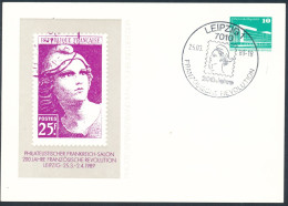 RDA - Entier Postal Privé / DDR - Ganzsachen Mi.Nr. PP 18 - D2/02 SSt Leipzig 25-3-1989 - Privatpostkarten - Gebraucht