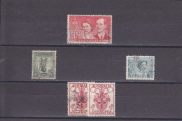 AUSTRALIA - O / FINE CANCELLED - 1954 / 1959 - ROYAL VISIT, LYRA, OLYMPICS, QEII - Yv. 207, 228B, 231, 250 - Used Stamps