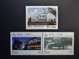 Ireland - Irelande - Eire - 1999 - Y&T N° 1121 - 1152 / 53 (3 Val.) Boats - UPU  - MNH - Postfris - Neufs