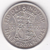 Grande Bretagne. Half Crown 1945 . George VI, En Argent , KM# 856, Superbe - K. 1/2 Crown