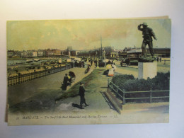 Carte Postale Margate ( Angleterre ) The Surf Life Boat Meorial And Marine Terrace - Margate