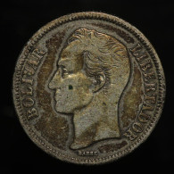 Venezuela, 2 Bolivares, 1945, Argent (Silver), TB+ (VF), Y#23a - Venezuela