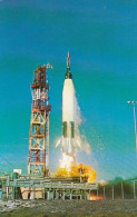 Mercury-Atlas Rocket Launch, Cape Canaveral, C1960s Vintage Postcard - Espace
