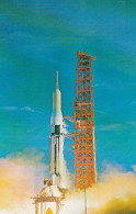 Saturn SA-9 Launch Vehicle, Rocket Launch 1965, Kennedy Space Center, C1960s Vintage Postcard - Espace