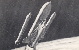 US Space Shuttle Artist Image, Jettison Of Fuel Rocket In Space, C1980s Vintage Postcard - Espace