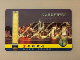 Hong Kong Telecom Prepaid Telecard Phonecard, Hong Kong Return To China - Jincheng Bank, Set Of 1 Used Card - Hongkong