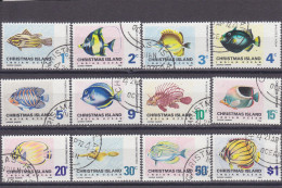 CHRISTMAS ISLAND - O / FINE CANCELLED - 1968 / 1970 - FISHES, POISSONS, PECES - Yv. 22/33   Mi. 22/31 + 35/36 - Christmas Island