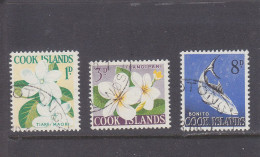 COOK ISLANDS - O / FINE CANCELLED - 1963 - FLOWERS, BONITO FISH - Yv. 89, 91, 94  - Mi. 93, 95, 98 - Christmas Island