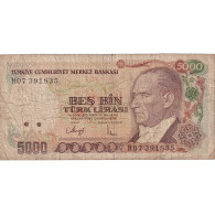 Billet, Turquie, 5000 Lira, L.1970, KM:198, B - Turquie