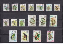 FIJI - FIDJI - O / FINE CANCELLED - 1971 / 1972 - BIRDS & FLOWERS - Yv. 283/298    -   Mi. 276/91X   -  Sc. 305/20 - Fidji (1970-...)