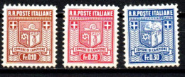 1944 - Italia - Emissioni Locali - Campione D'Italia 2 A/4 A Stemma  ------- - Ortsausgaben/Autonome A.
