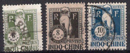 INDOCHINE Timbres-Taxe N°37 à 39 Oblitérés TB Cote : 3€00 - Strafport