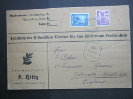 LICHTENSTEIN , Päckchenadresse Als Drucksache  1944  Nach England , Front Only - Lettres & Documents