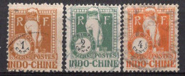 INDOCHINE Timbres-Taxe N°33, 34 & 36 Oblitérés TB Cote : 1€75 - Timbres-taxe