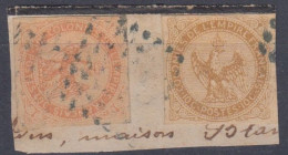 #197 COLONIES GENERALES N° 3 Et 5 Oblitéré Losange 64 Points Bleus De La Réunion - Eagle And Crown