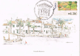 52370. Tarjeta MAHON (Baleares) 2005. Exposicion ATENEO De MAÓ. Cuadro De Fornells En Menorca - Cartas & Documentos