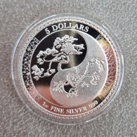 Moneda 1 Onza Plata Oz Equilibrium 2018 Tokelau 5 Dólares Fine Silver 999 Dollars Isabel II Cápsula Coin - Nieuw-Zeeland