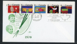 Canada FDC 1970 Christmas - Brieven En Documenten